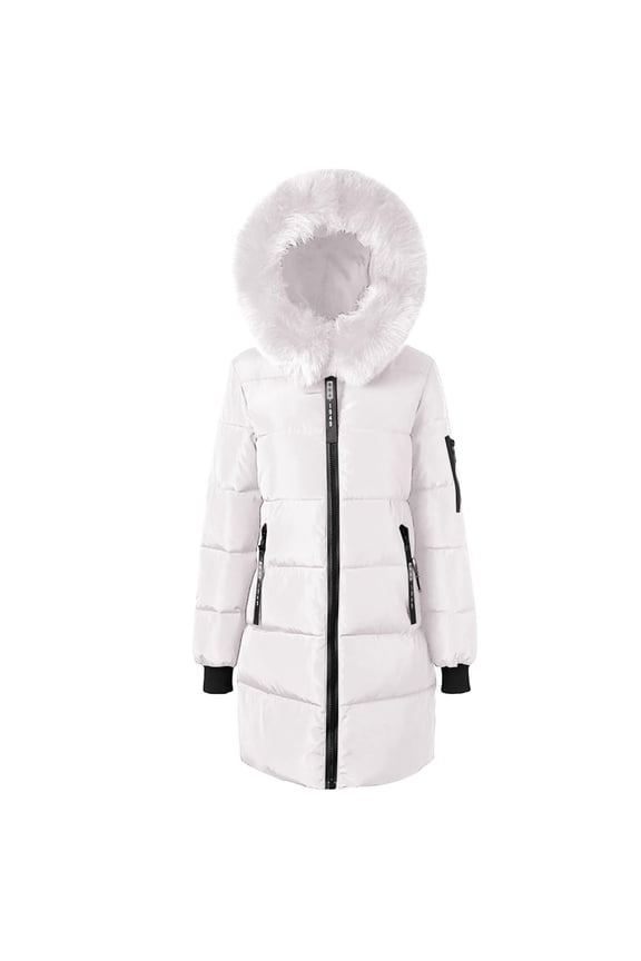 Puffer Coats for Women Long Sleeve Zipper Warm Coats with Pockets Gifts