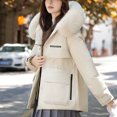 thumbnail image 1 of Cutuoiiu Quilted Jackets for Women Casual Long Sleeve Zipper Hooded Warm Coats Gifts, 1 of 5