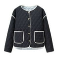 thumbnail image 1 of Cutuoiiu Quilted Jackets for Women Casual Loose Round Neck Long Sleeve Outwear Warm Jackets Gifts, 1 of 7