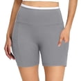 thumbnail image 1 of Cutuoiiu Women Solid Color Butt Lifting High Waist Solid Color Side Pockets Stretchy Yoga Shorts for Yoga Workout and Running Gift, 1 of 7