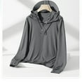 thumbnail image 1 of Cutuoiiu Women and Men's Long Sleeve Sun Protection Shirts Casual Printing Hooded Jacket Gifts, 1 of 3
