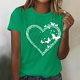 thumbnail image 1 of Cutuoiiu Women's Bow Heart Graphic Casual Short Sleeve Tops Gifts, 1 of 4