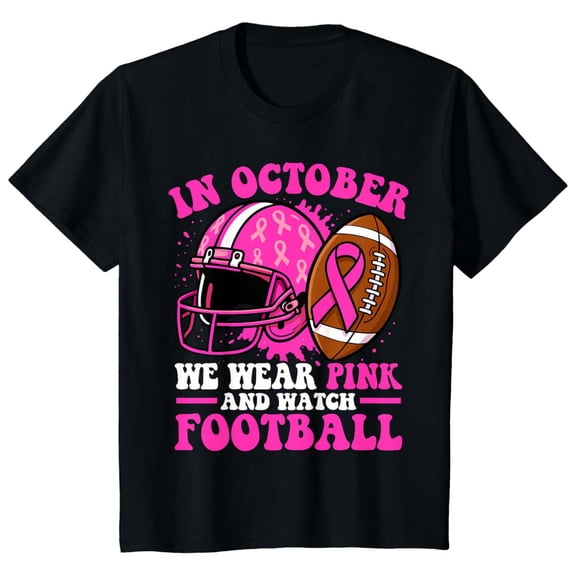 Cutuoiiu Women's Breast Cancer Awareness Ribbon Fashion Loose Round Neck Short Sleeve T-shirts Gifts