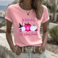 thumbnail image 1 of Cutuoiiu Women's Casual and Fashionable Breast Cancer Awareness Printed Cozy T-shirts Gifts, 1 of 5