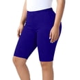 thumbnail image 1 of Cutuoiiu Women's Comfortable Solid Color Ribbed Knee Length Shorts with Elastic Waist for Workout & Daily Wear Gift, 1 of 8