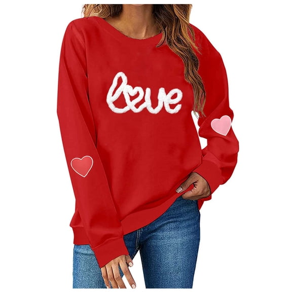 Cutuoiiu Women's Fashion Round Neck Loose Long Sleeve T-Shirts Gift