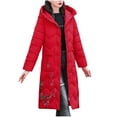 thumbnail image 1 of Cutuoiiu Women's Mid To Long Style Pan Mouth Quilted Jacket Embroidered with Thickened Warm Jacket Gifts, 1 of 6