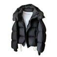 thumbnail image 1 of Cutuoiiu Women's Short Puffer Jacket with Hood - Quilted Thermal Loose Fit Coat for Winter Gifts, 1 of 3