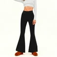 thumbnail image 1 of Cutuoiiu Women's Solid Color High Waisted Casual Stretch Yoga Leggings Running Gym Sports Activewear Trumpet Pants with Pockets Gifts, 1 of 6