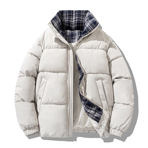 Cutuoiiu Women's Solid Color Zip-Up Stand Collar Quilted Coat with Pockets Long Sleeve Casual Jackets Gifts