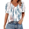 thumbnail image 1 of Cutuoiiu Women's V-neck Short Sleeve Shirts Versatile for Daily Wear Gifts, 1 of 6