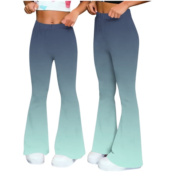 Cutuoiiu Womens Casual Gradient Color High Waist Flared Pants Loose Yoga Flare Trousers Gifts