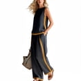 thumbnail image 1 of Cutuoiiu Womens Two Piece Outfit Cotton Linen Blend Sleeveless Top and Wide Leg Pants Set with Pockets for Daily Wear Gift, 1 of 7