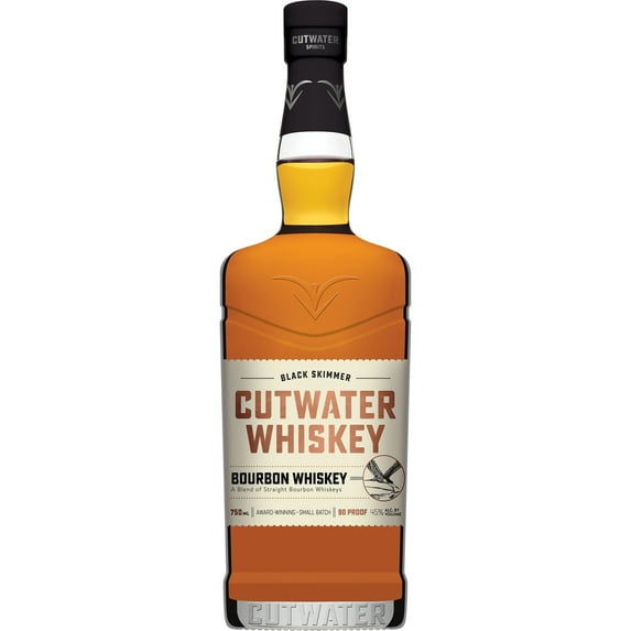 Cutwater Spirits Bourbon Whiskey, 750ml Bottle, 45% ABV