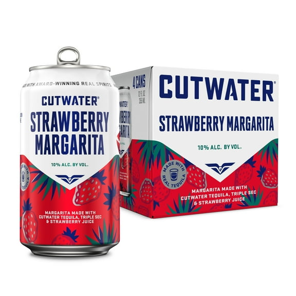 Cutwater Strawberry 4 pack 12 fl oz Aluminum Cans 10% ABV