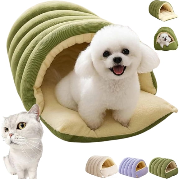 CutyPet Winter Cave,Cozy Monster Cat Dog Bed, Soft and Warm Cats House Tent Beds,Comfortable Plush Pet Cave Beds,Non-Slip Removable Washable for Cats and Small Dogs
