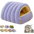 thumbnail image 1 of CutyPet Winter Cave, Removable Washable Plush Cat Bed with Anti-Slip Bottom, Semi-Enclosed Warm Pet Cave for Cats and Small Dogs, Cozy Hideaway House with Soft Cushion, 1 of 9
