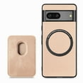 thumbnail image 1 of Cutyskin Carbon Fiber Texture PU Leather Case for Google Pixel 7a, with Detachable Card Holder, Compatible Magsafe Charging, Ultra Thin Design Shockproof Phone Case for Google Pixel 7a, Khaki, 1 of 6