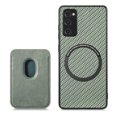 thumbnail image 1 of Cutyskin Carbon Fiber Texture PU Leather Case for Samsung Galaxy S20 FE, with Detachable Card Holder, Compatible Magsafe Charging, Ultra Thin Design Shockproof Phone Case for Galaxy S20 FE, Green, 1 of 6
