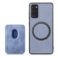 thumbnail image 1 of Cutyskin Carbon Fiber Texture PU Leather Case for Samsung Galaxy S20 FE, with Detachable Card Holder, Compatible Magsafe Charging, Ultra Thin Design Shockproof Phone Case for Galaxy S20 FE, Blue, 1 of 7