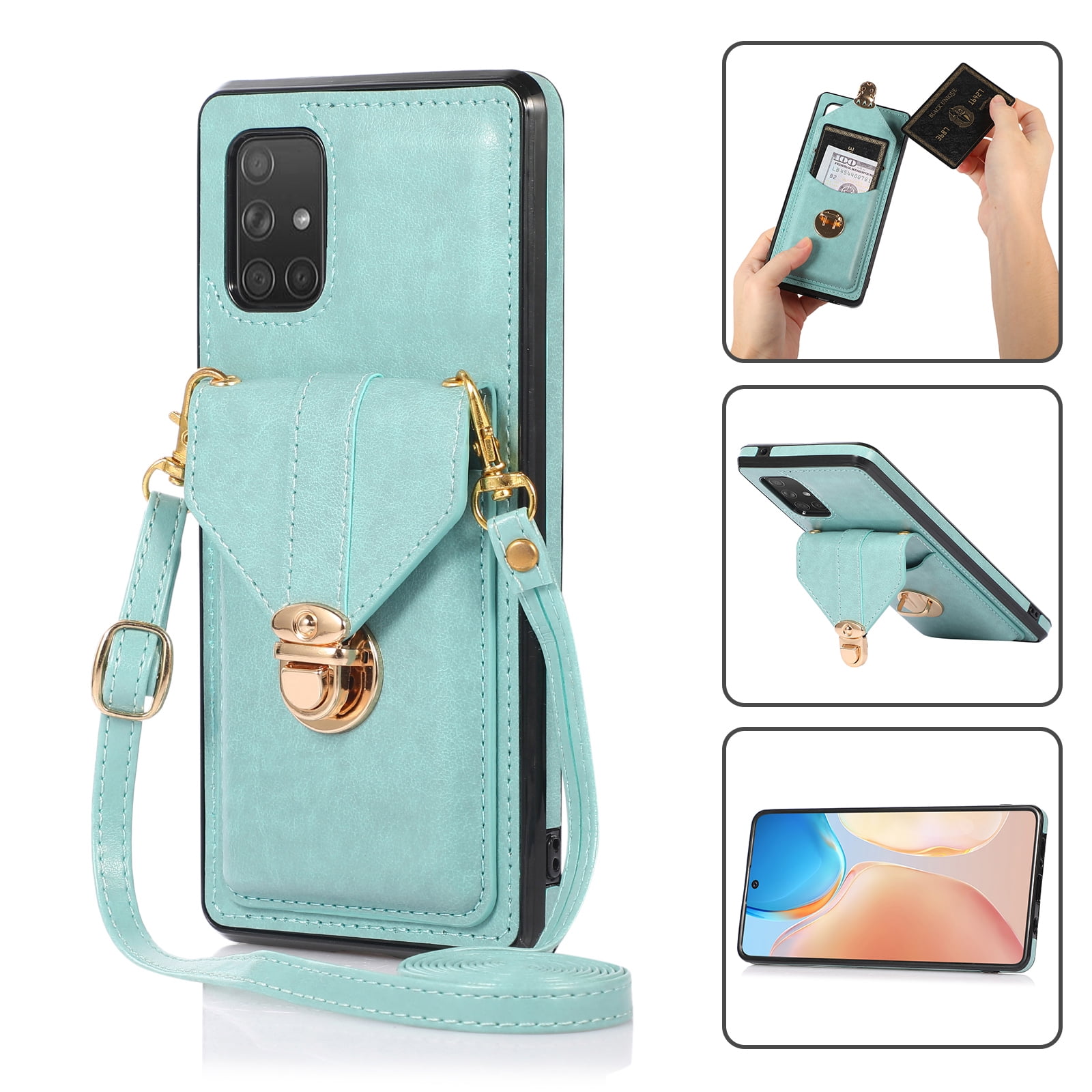 ★DESIGN SKIN★ Galaxy S24 Plus Ultra Buckle Strap Case Tarp Cutyskin Case for Samsung S24 Ultra, Luxury Metal Buckle