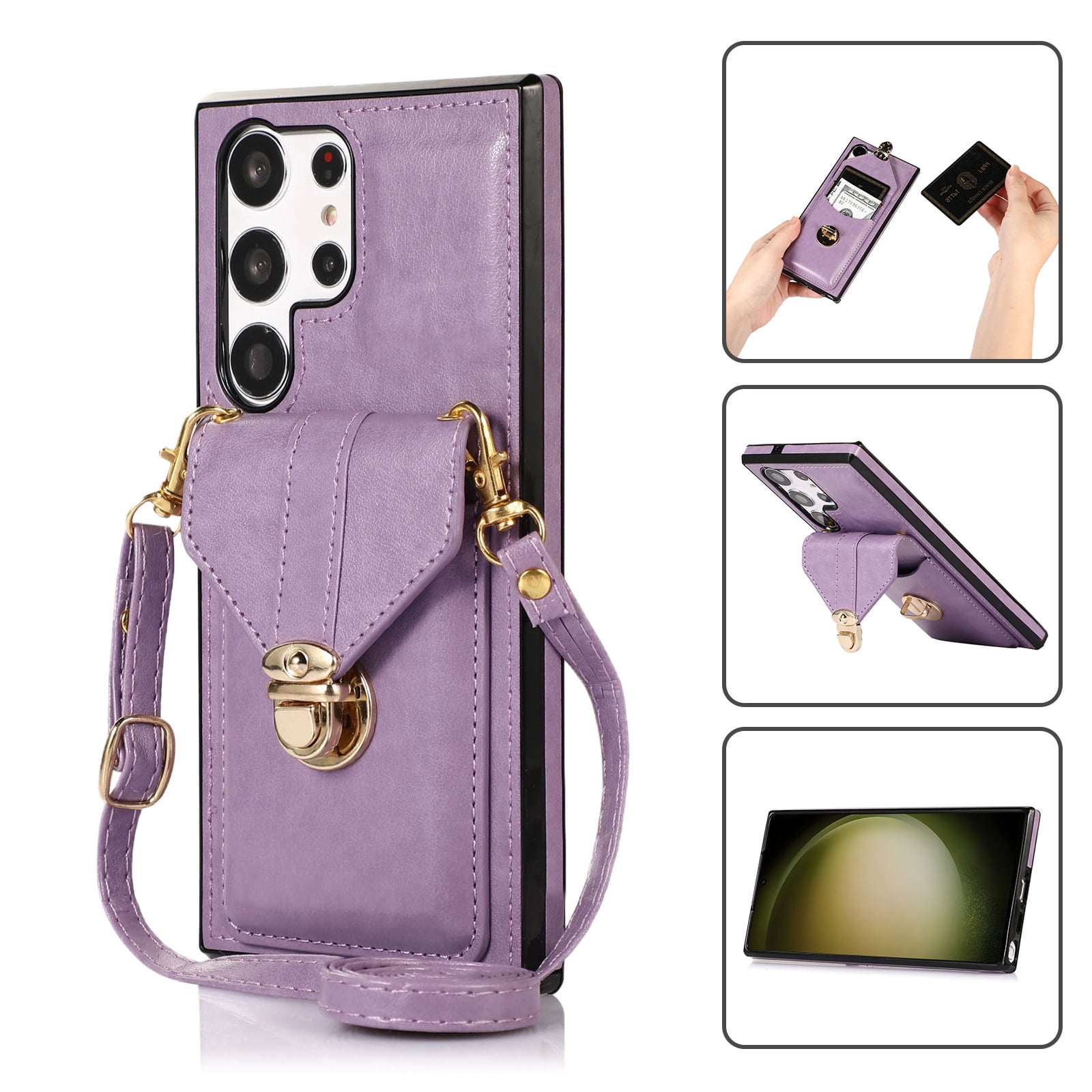 ★DESIGN SKIN★ Galaxy S24 Ultra Scrunch Banding Strap Case Cutyskin Case for Samsung S24 Ultra, Luxury Metal Buckle