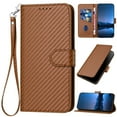 thumbnail image 1 of Cutyskin Case for iPhone 14 Pro Max, [Wrist Strap Lanyard] RFID Blocking Card Slots Kickstand [Shockproof TPU Shell], Premium PU Leather Solid Color Magnetic Clasp Durable Flip Cover, Coffee, 1 of 13