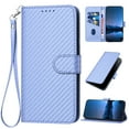 thumbnail image 1 of Cutyskin Case for iPhone 15 Pro Max, [Wrist Strap Lanyard] RFID Blocking Card Slots Kickstand [Shockproof TPU Shell], Premium PU Leather Solid Color Magnetic Clasp Durable Flip Cover, Lightpurple, 1 of 13