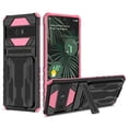 thumbnail image 1 of Cutyskin Google Pixel 9 / 9 Pro Armor Case with Hidden Card Holder Detachable Wallet Cover, Built-in Kickstand, Camera Lens Protection, Tough Rugged Shockproof Phone Case,Pink, 1 of 9
