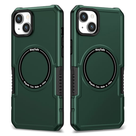 Cutyskin Magnetic Case for iPhone 15,[Compatible with Magsafe] [10FT Military Grade Protective] Four Corner Enhanced Protection Matte Shockproof Case For iPhone 15, Darkgreen