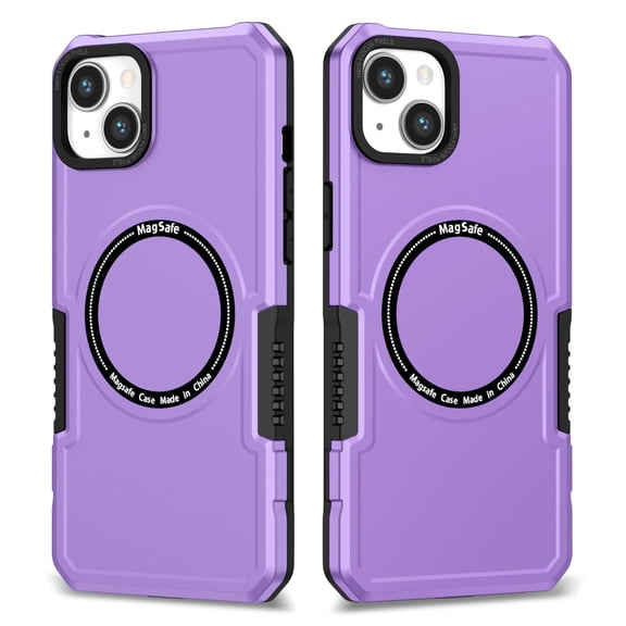 Cutyskin Magnetic Case for iPhone 15,[Compatible with Magsafe] [10FT Military Grade Protective] Four Corner Enhanced Protection Matte Shockproof Case For iPhone 15, Purple