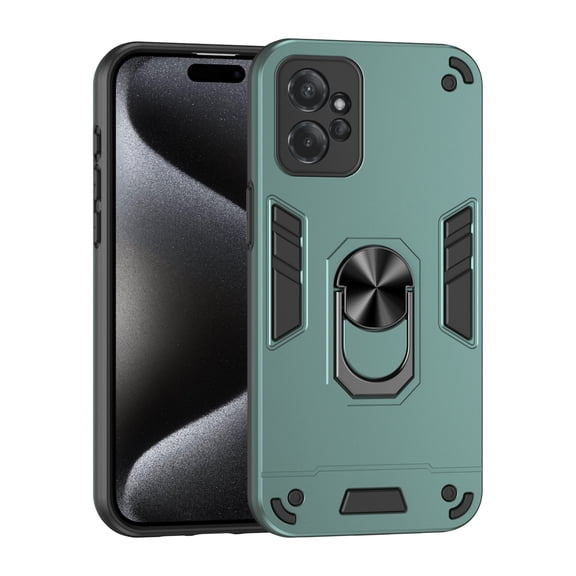 Cutyskin for Motorola Moto Edge 30 Ultra Case, Ring Holder with Camera Lens Protection & Kickstand Military Grade Drop Tested Shockproof Heavy Duty Protective Magnetic Phone Case, Darkgreen