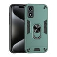 thumbnail image 1 of Cutyskin for Motorola Moto G Play 4G 2024 Case, Ring Holder with Camera Lens Protection & Kickstand Military Grade Drop Tested Shockproof Heavy Duty Protective Magnetic Phone Case, Darkgreen, 1 of 7
