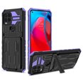 thumbnail image 1 of Cutyskin Motorola Moto G Stylus 5G 2021 Armor Case with Hidden Card Holder Detachable Wallet Cover, Built-in Kickstand, Camera Lens Protection, Tough Rugged Shockproof Phone Case, Purple, 1 of 9