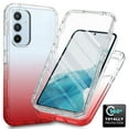 thumbnail image 1 of Cutyskin for Samsung Galaxy A34 5G Crystal Clear Case, Gradient Yellow-Resistant Phone Cover, Military Grade Shockproof Protection with Built-in Screen Protector Case for Galaxy A34 5G, Pink, 1 of 6
