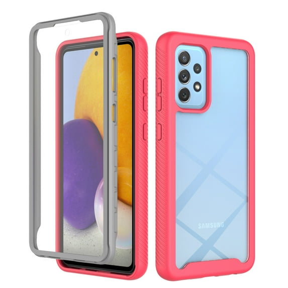 Cutyskin for Samsung Galaxy A52 5G/4G Case, with Built in Screen Protector Heavy Duty Drop Protection, 2 in 1 Full Body Rugged Shockproof Dust Proof Dual Layer Tough Protective Phone Cover, Pink