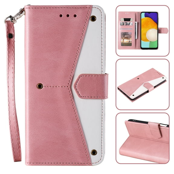 Cutyskin For Samsung Galaxy Note 20 Wallet Case with [RFID Blocking] Card Holder,Flip Kickstand Magnetic Clasp PU Leather Premium High Quality Retro with Hand Strap Shockproof Case,Pink