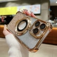 thumbnail image 1 of Cutyskin for iPhone 13 Pro Glitter Magnetic Case with Invisible Ring Holder Stand [Compatible with MagSafe] Luxury Bling Plating Full Camera Lens Protection For iPhone 13 Pro, Gold, 1 of 13