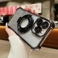 thumbnail image 1 of Cutyskin for iPhone 14 Pro Glitter Magnetic Case with Invisible Ring Holder Stand [Compatible with MagSafe] Luxury Bling Plating Full Camera Lens Protection For iPhone 14 Pro, Black, 1 of 13