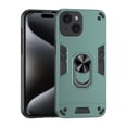 thumbnail image 1 of Cutyskin for iPhone 15 Plus Case, Ring Holder with Camera Lens Protection & Kickstand Military Grade Drop Tested Shockproof Heavy Duty Protective Magnetic Phone Case For iPhone 15 Plus, Darkgreen, 1 of 7
