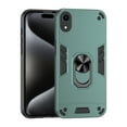 thumbnail image 1 of Cutyskin for iPhone XR Case, Ring Holder with Camera Lens Protection & Kickstand Military Grade Drop Tested Shockproof Heavy Duty Protective Magnetic Phone Case For iPhone XR, Darkgreen, 1 of 7