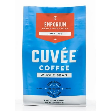 Cuvée Coffee Emporium House Blend, Whole Bean Coffee, Medium Roast, 12 Oz