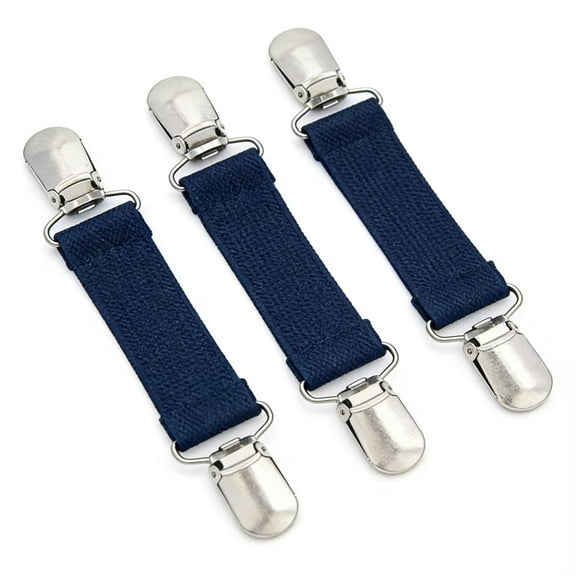 Cuxi Clothing Clips, Mitten Clips, Anti-Loss Glove Holder, Non-Slip Clothing Fastener for Winter Jackets, Practical Gift for Parents Navy (3Pcs)