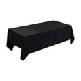 thumbnail image 1 of Cuxi Disposable Plastic Tablecloth, 54X108 Inch Rectangular Table Cover for Parties Wedding Birthday, Heavy-Duty Washable, Tablecloth Black, 1 of 5