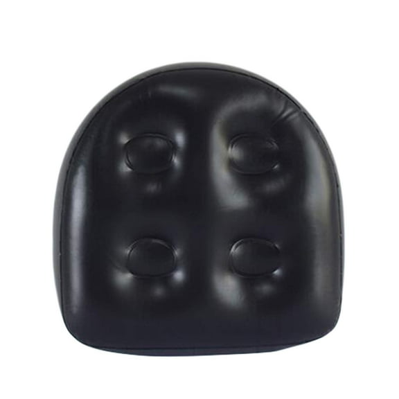 Cuxi Inflatable Spa Seat Cushion, Hot Tub Booster Pad with Suction Cups, Portable Pool Seat, Back Support, Waterproof, Adjustable, for Adults, Seniors, Mat Black