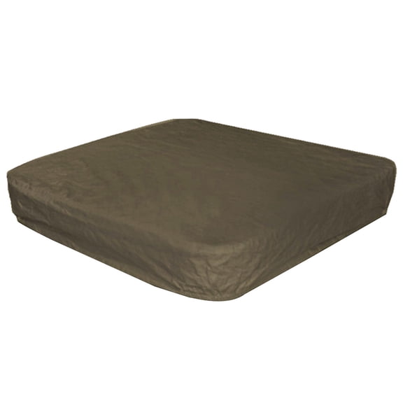 Cuxi Square Hot Tub Cover, Heavy Duty Waterproof Spa Cover for Outdoor Jacuzzi, Dust Protection, Weather Resistant, Swimming Pool Dust Cover Coffee