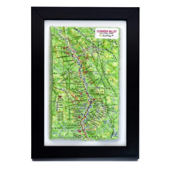 Cuyahoga Valley National Park 3D Raised Relief Map