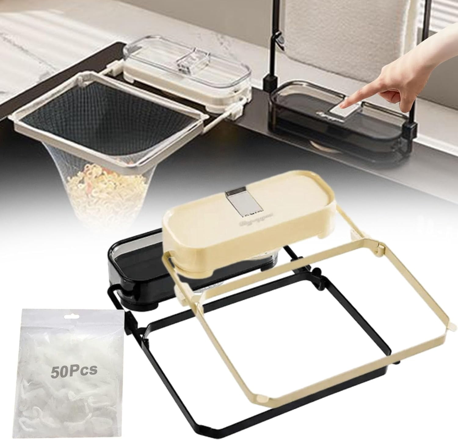 BNGXR Spülbecken Sieb Mit Saugnapf - 100 Filterbeutel Für Küchenabfluss