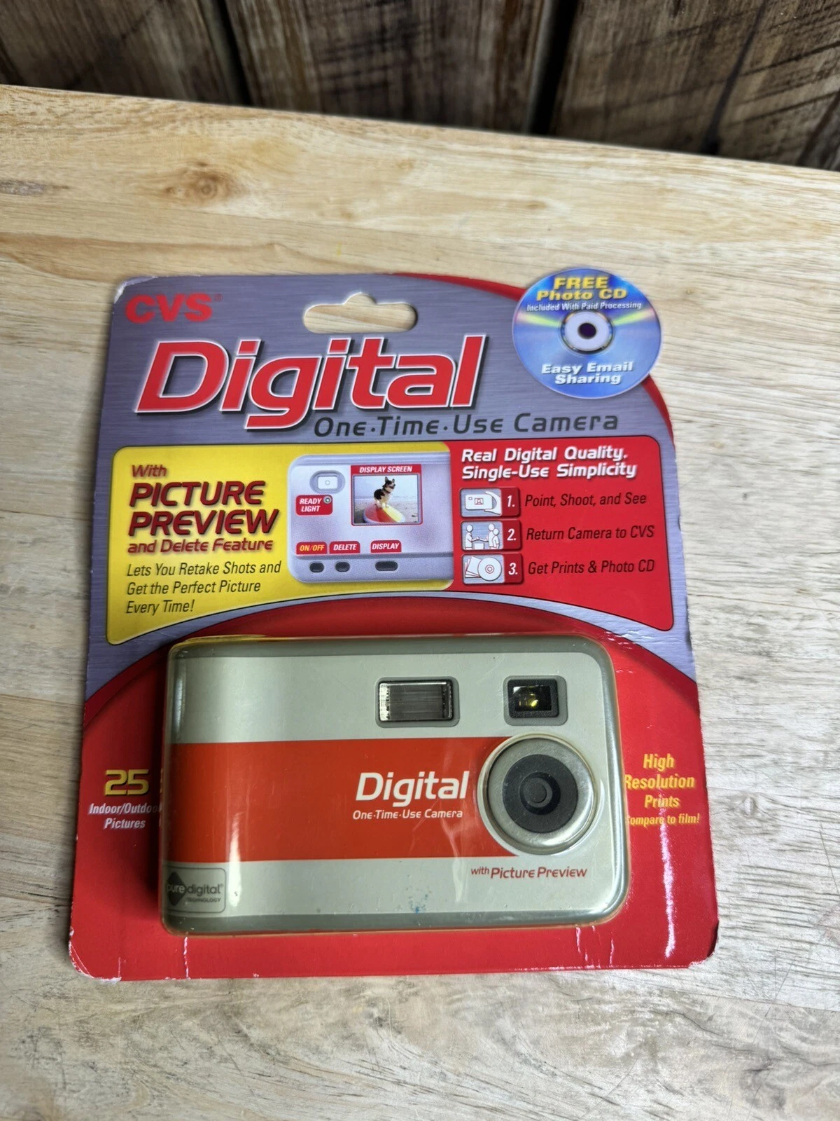 Cvs One Time Use Digital Camera 25 Indoor / Outdoor Pictures High ...
