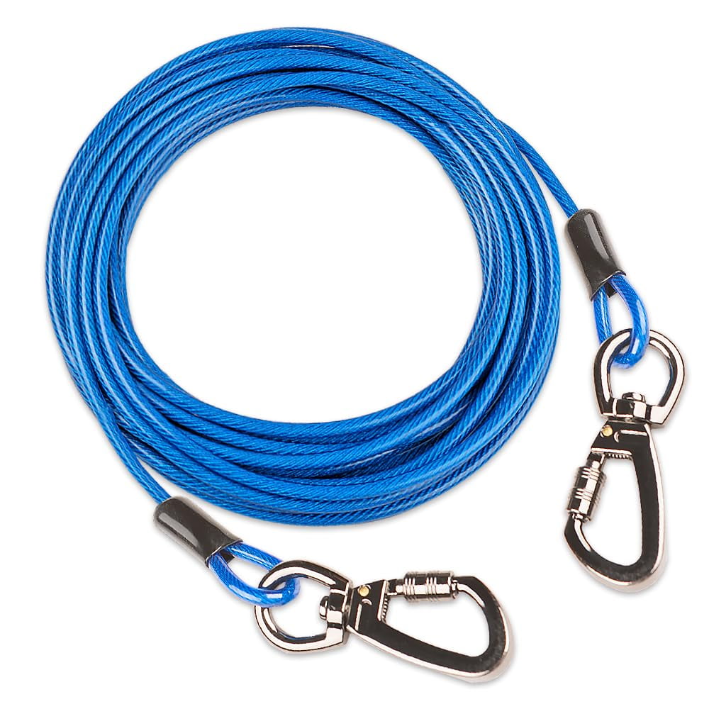 Cwlovys Dog tie Out Cable, 10/20/25/30/50/70/100 feet, Suitable for Dogs up to 350 pounds, Dog